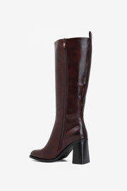 Louisa Botas de tacón grueso marrón