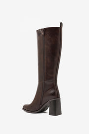Louisa Botas de tacón grueso marrón