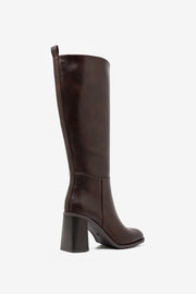 Louisa Botas de tacón grueso marrón