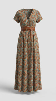 Aguascalientes™ Vestido Maxi Bohemio Elegante en Viscosa Ligera