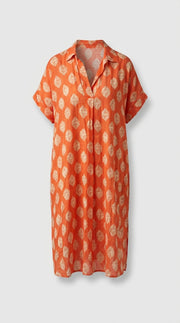 Fátima™ Vestido Midi Suelto de Primavera con Cuello Solapa