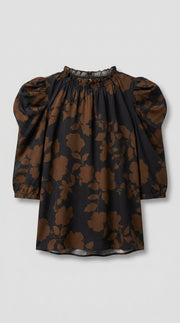 Alicia™ Blusa para Mujer con Mangas Abullonadas y Volantes