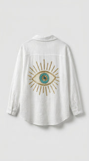Ivonne™ Blusa Casual Estilo Ibiza con Detalle Bordado