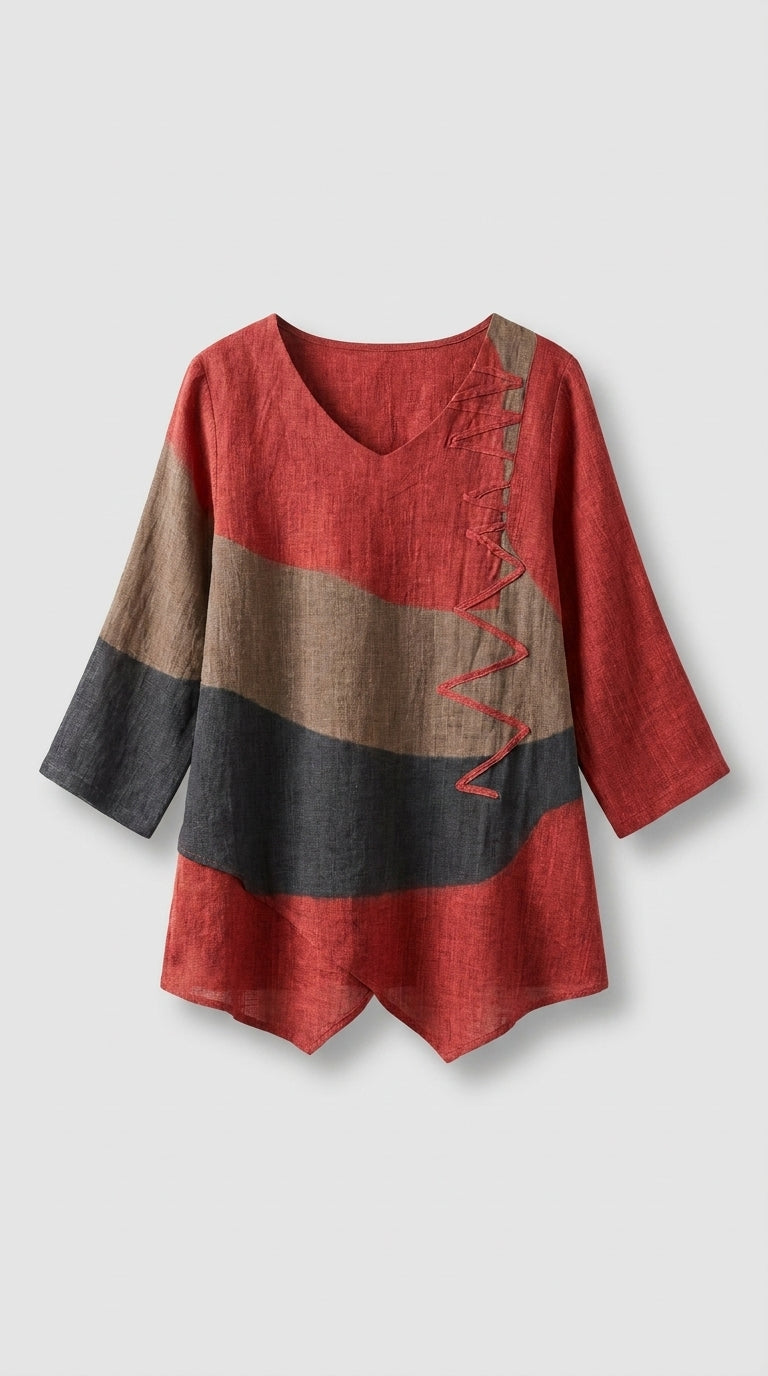 Karina™ Blusa Elegante para Mujer con Estampado Artístico