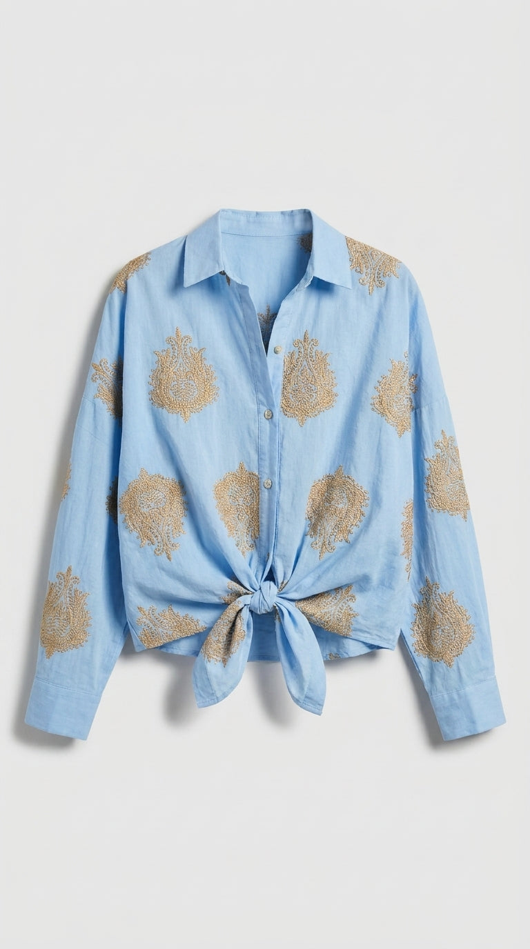 Tampico™ Blusa Bordada de Corte Suelto