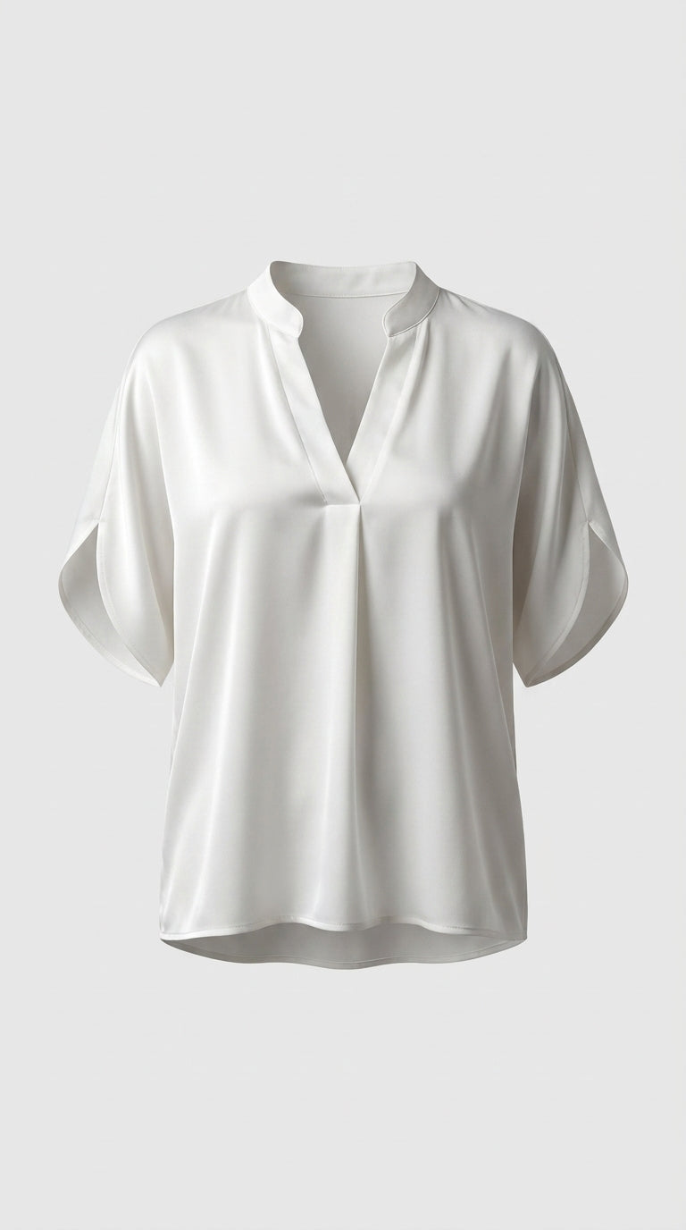 Brenda™ Blusa de Verano Elegante con Cuello en V Suelto