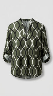 Blusa para Mujer con Estampado Geométrico, Corte Suelto