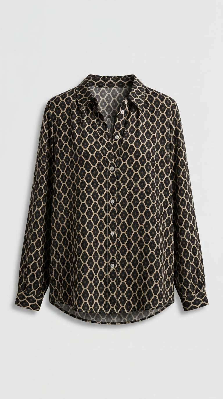 Ariana™ Blusa Geométrica para Mujer con Corte Suelto Elegante