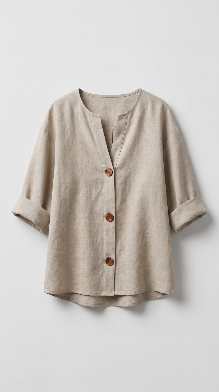 Tequila™ Blusa Minimalista Oversize con Estructura Vertical