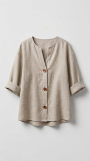 Tequila™ Blusa Minimalista Oversize con Estructura Vertical