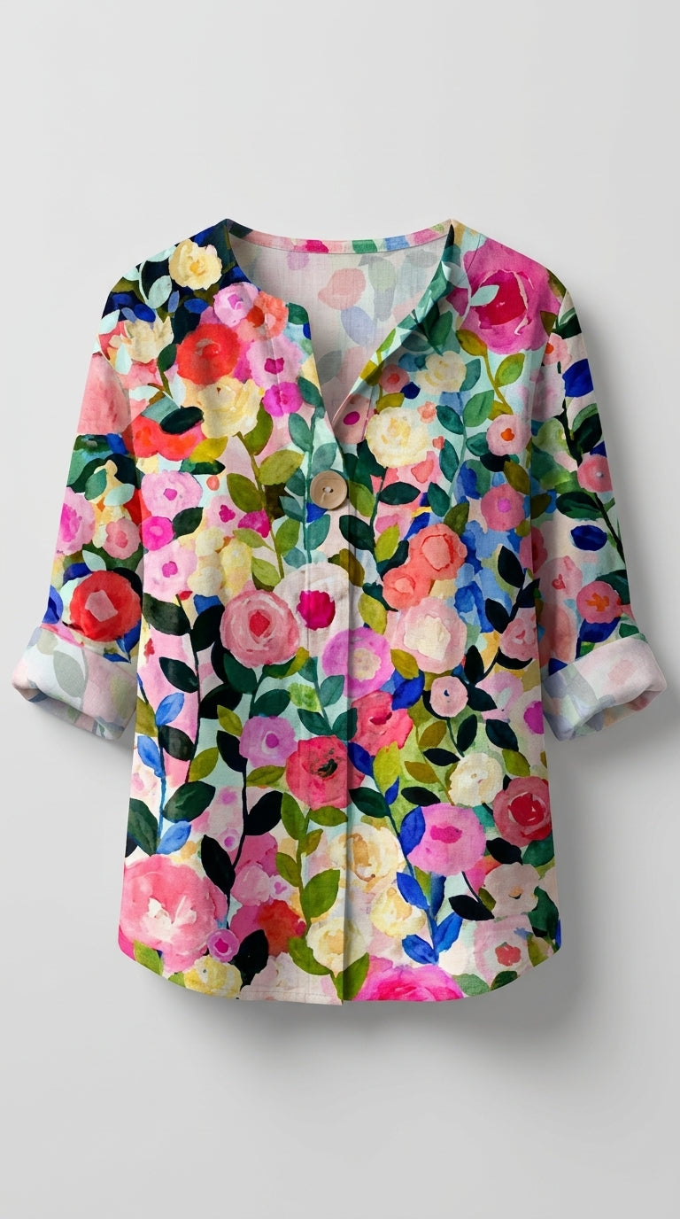 Rosalba™ Blusa Floral Vintage para Mujer – Estilo Atemporal
