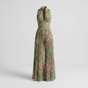 Jacinta | Jumpsuit de Gasa Floral Plisado