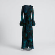 Aurelia™ Vestido Maxi Floral, Cuello en V