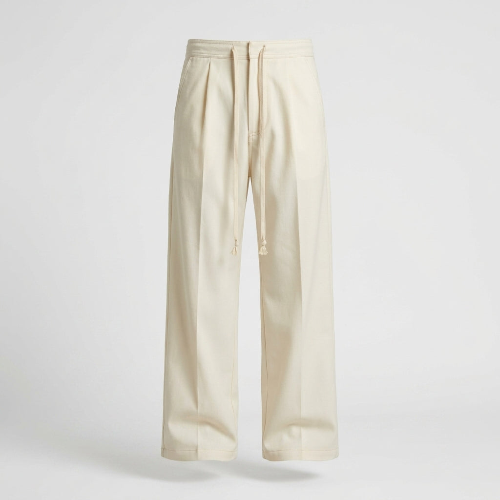 Tepotzotlán™ Pantalón Jogger Elegante Oversize Blanco para Hombre