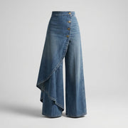 Cuicatlán™ Jeans Cruzados para Mujer, Tiro Medio