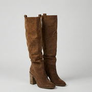 Iliana™ Botas Altas para Mujer, Estilo Western, Gamuza Café