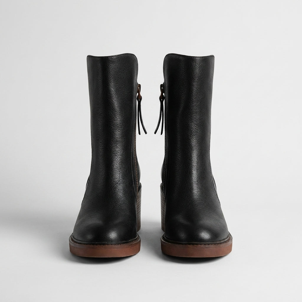 Tacámbaro™ Botines de Piel con Forro de Piel – Elegantes y Cómodos