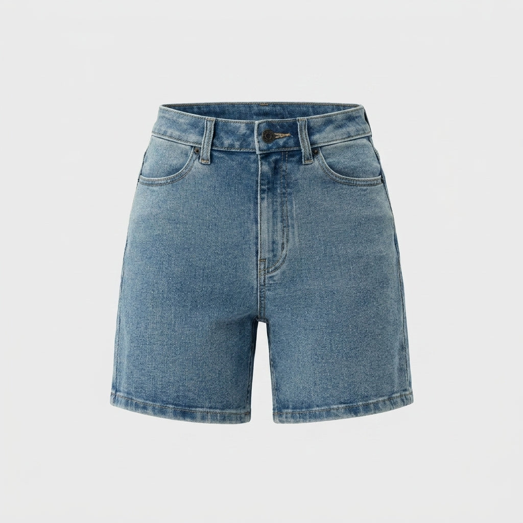 Graciela™ Shorts de Mezclilla con Talle Alto y Stretch para Mujer