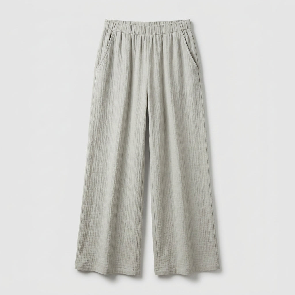 Tepic™ Pantalón Ancho Casual en Mezcla de Algodón
