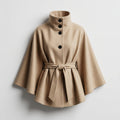 Zumpango™ Poncho Estilo Capa Beige Ligero para Primavera