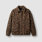Campeche™ Chamarra Corta para Mujer con Estampado de Leopardo