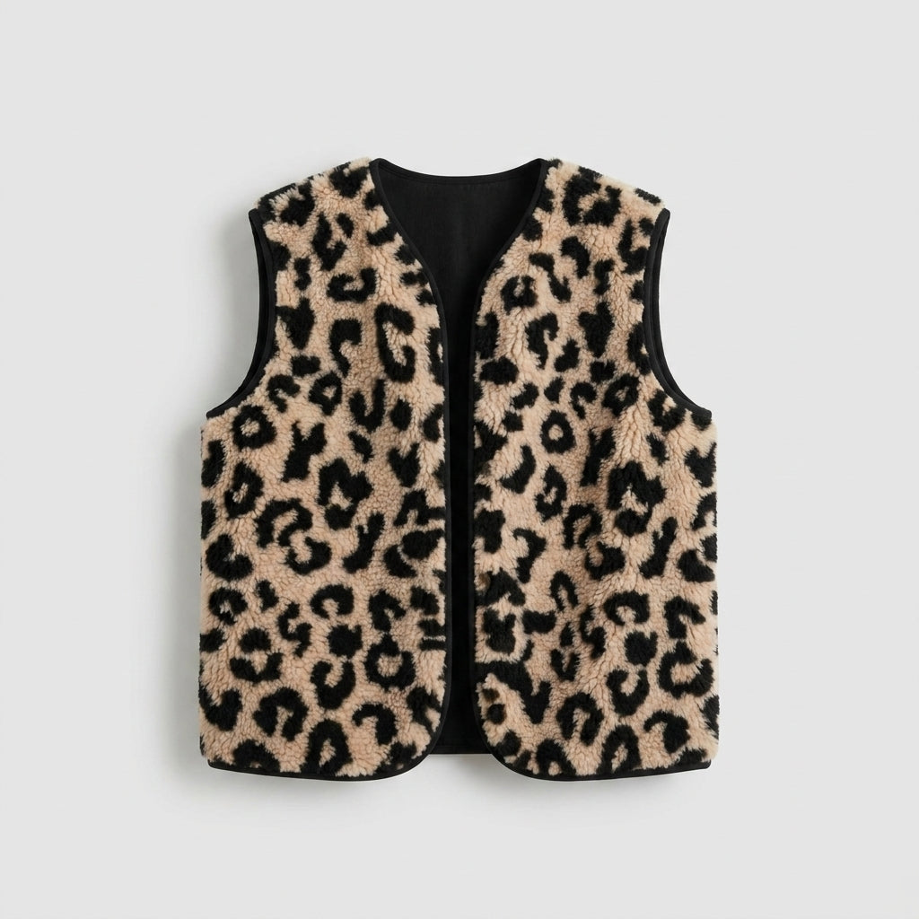 Yesenia™ Chaleco Acolchado con Leopardo para Mujer