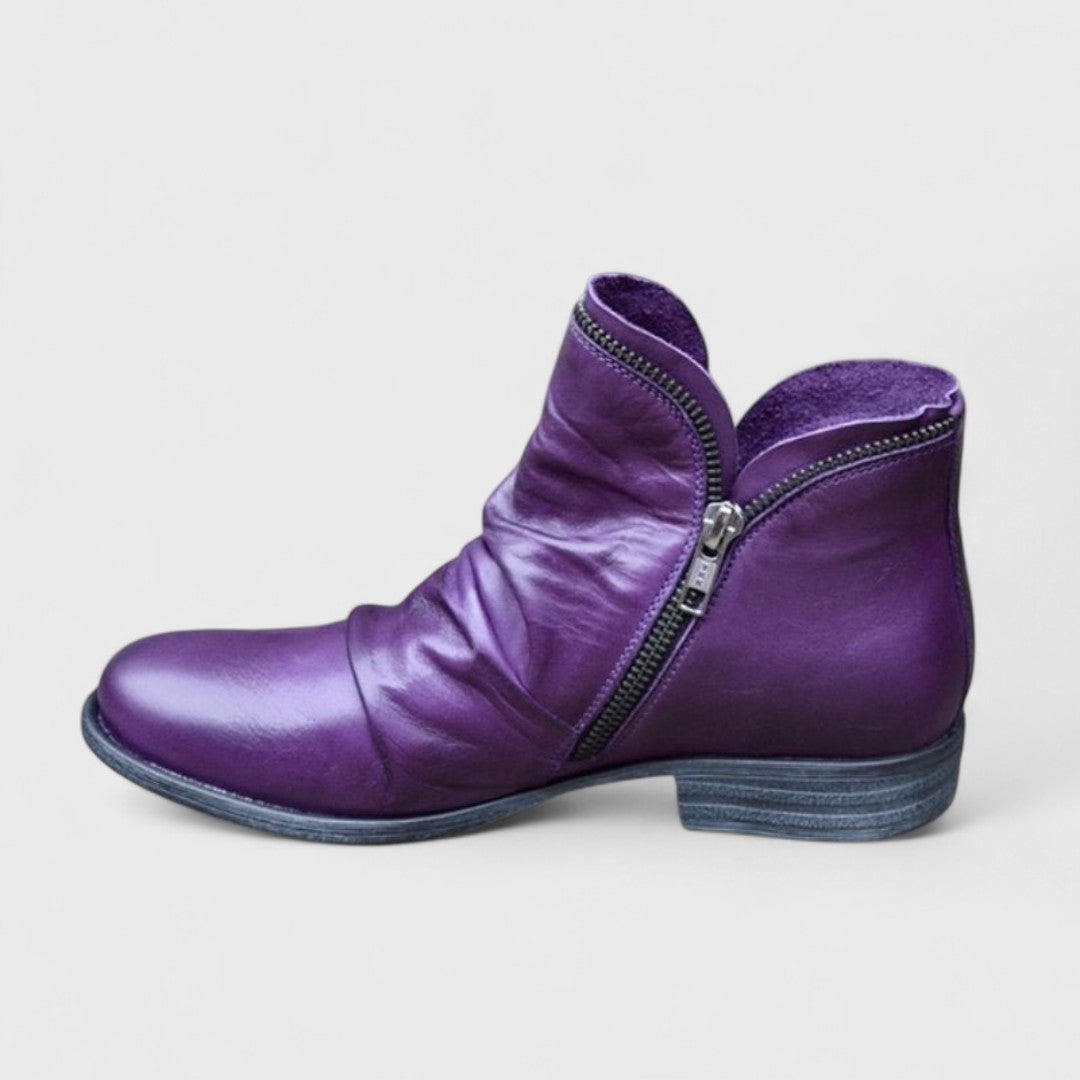 Real del Monte™ Botas Ortopédicas de Piel Ecológica para Mujer – Tacón de 4 cm