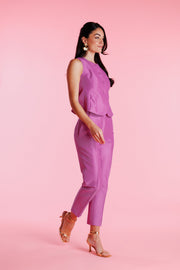 Roselia™ Pantalón de Vestir Shantung de Talle Alto para Mujer