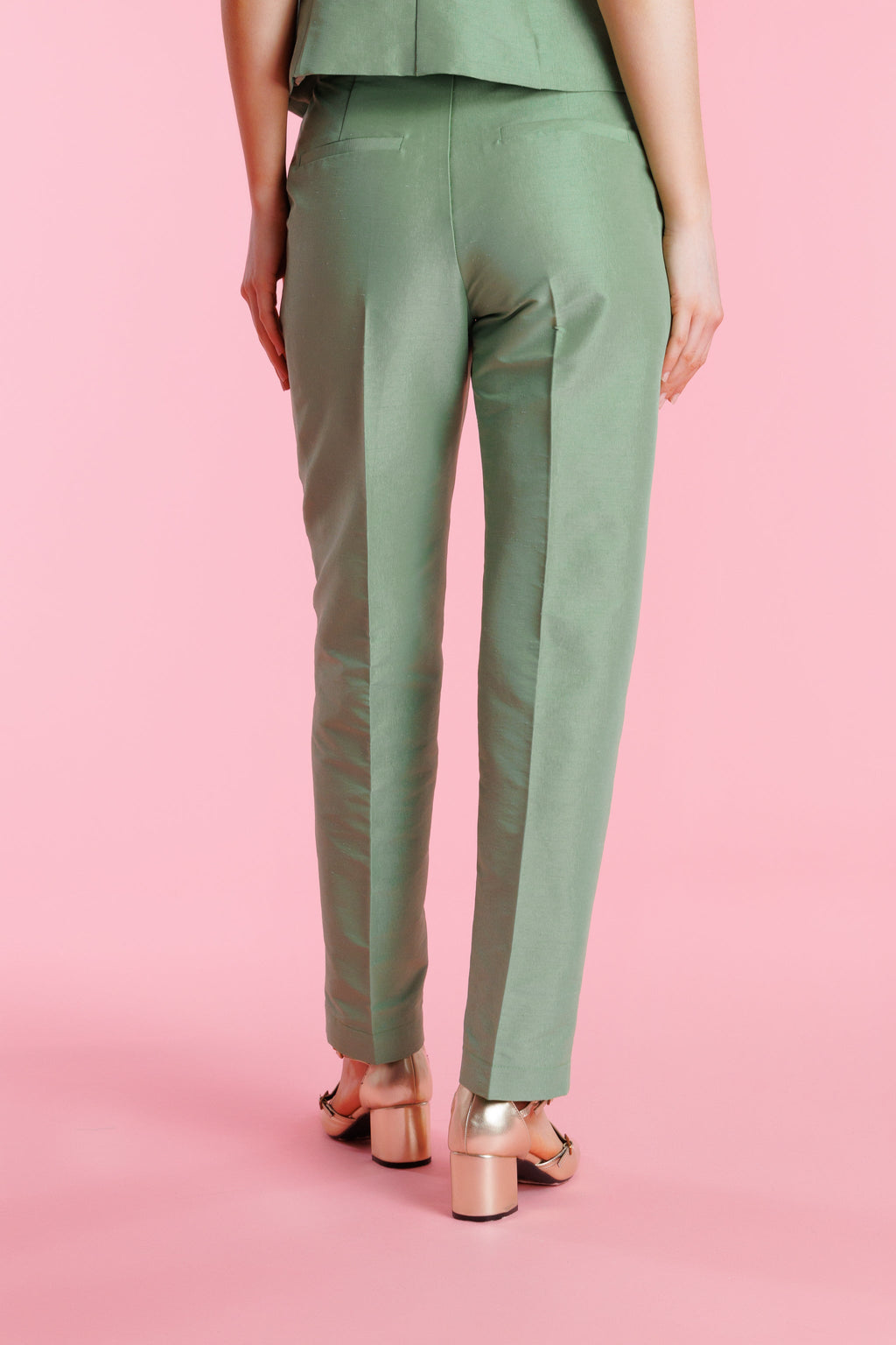 Roselia™ Pantalón de Vestir Shantung de Talle Alto para Mujer