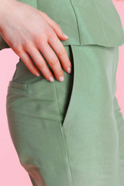 Roselia™ Pantalón de Vestir Shantung de Talle Alto para Mujer