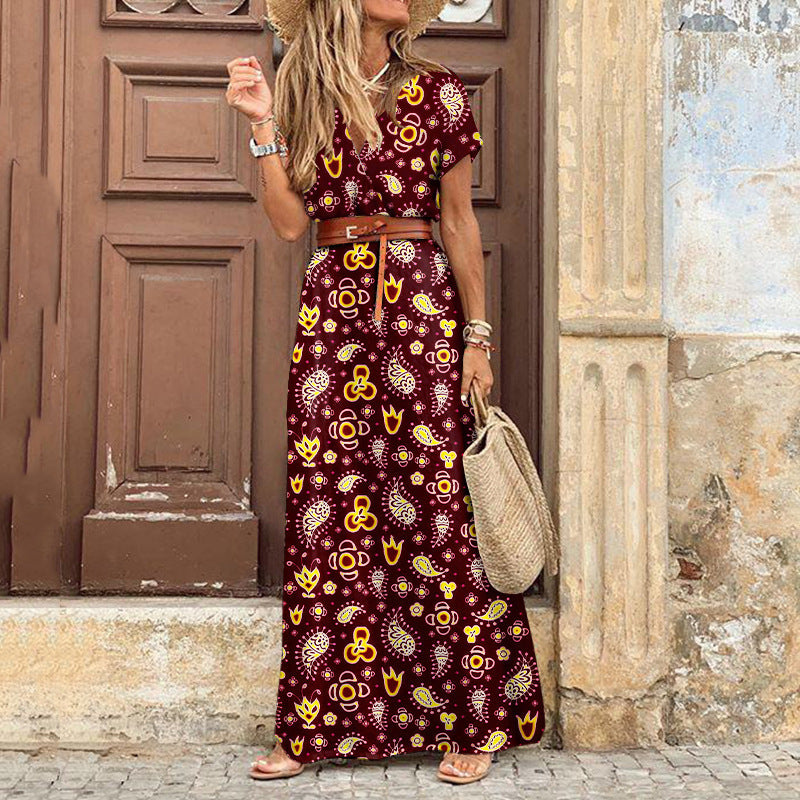 Aguascalientes™ Vestido Maxi Bohemio Elegante en Viscosa Ligera