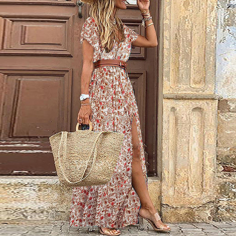 Aguascalientes™ Vestido Maxi Bohemio Elegante en Viscosa Ligera