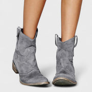 Dominga™ Botines Vaqueros de Tacón Ancho para Mujer, Estilo Casual