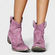 Dominga™ Botines Vaqueros de Tacón Ancho para Mujer, Estilo Casual