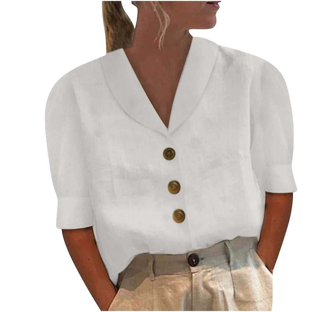 Nallely™ Blusa Retro Chic para Mujer con Nudo al Frente