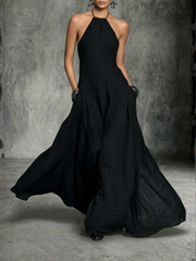 Herlinda™ Vestido Maxi de Lino sin Mangas, Estilo Minimalista