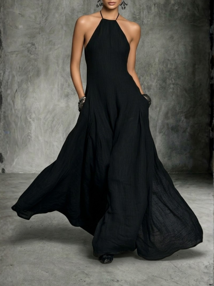 Herlinda™ Vestido Maxi de Lino sin Mangas, Estilo Minimalista