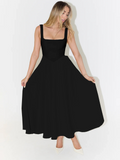 Lucila™ Vestido Midi Elegante con Escote Cuadrado Fluido