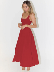 Lucila™ Vestido Midi Elegante con Escote Cuadrado Fluido