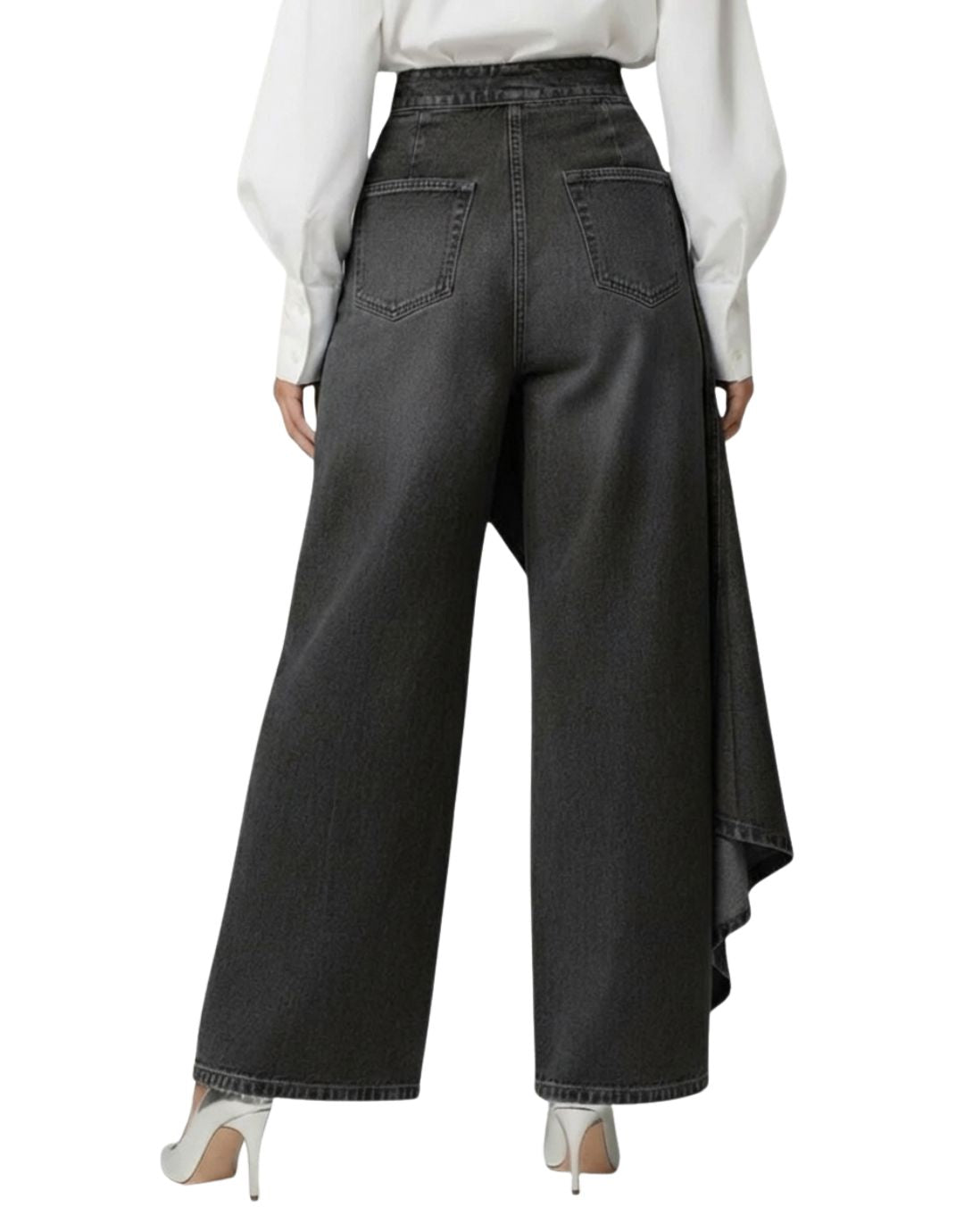 Cuicatlán™ Jeans Cruzados para Mujer, Tiro Medio