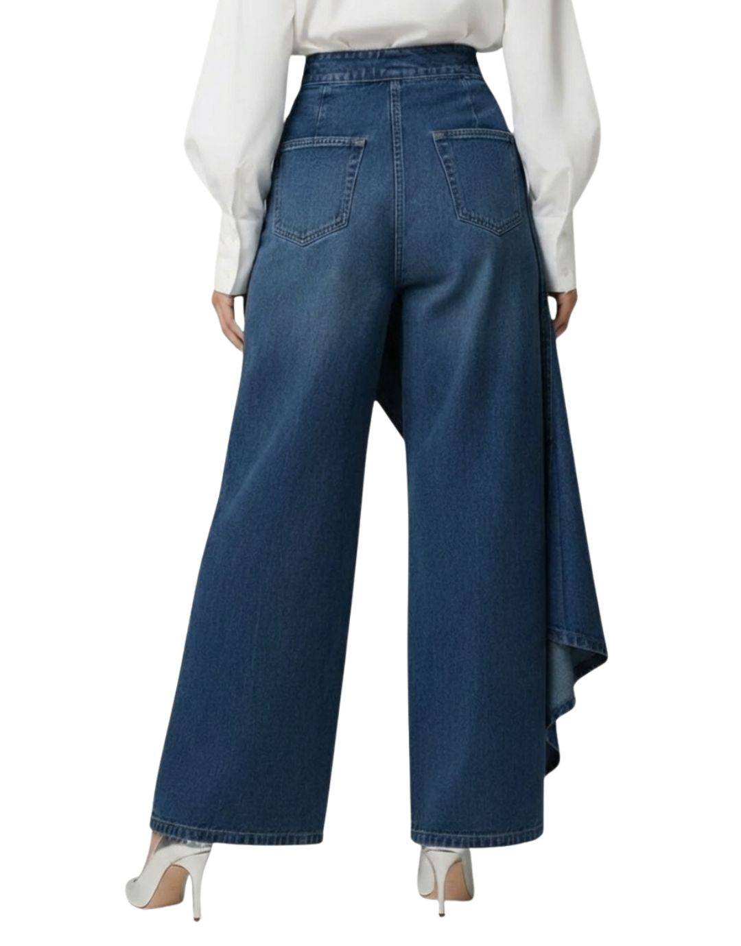 Cuicatlán™ Jeans Cruzados para Mujer, Tiro Medio