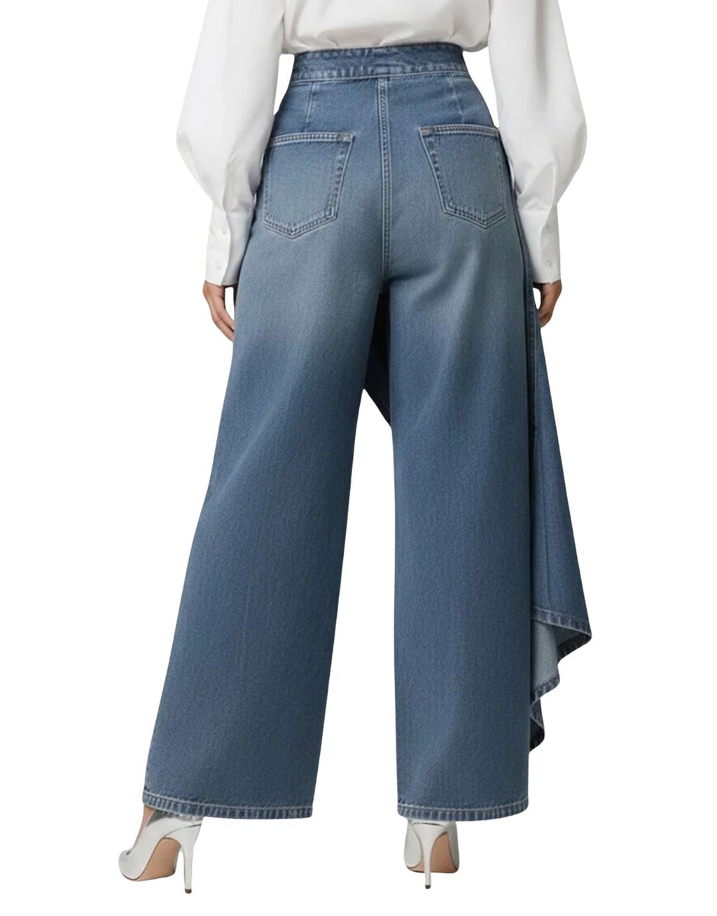 Cuicatlán™ Jeans Cruzados para Mujer, Tiro Medio