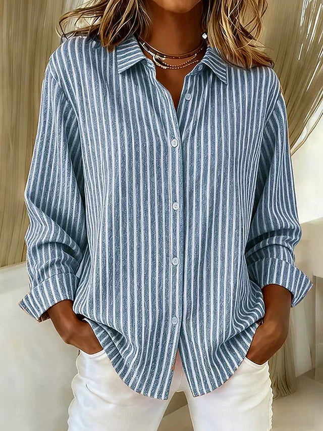 Jimena™ | Camisa de Rayas con Botones