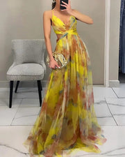 Coatzacoalcos™ Vestido Largo Floral de Chifón – Corte Favorecedor