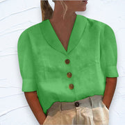 Nallely™ Blusa Retro Chic para Mujer con Nudo al Frente