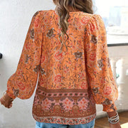 Paola™ Blusa Floral Elegante para Mujer con Corte Fluido