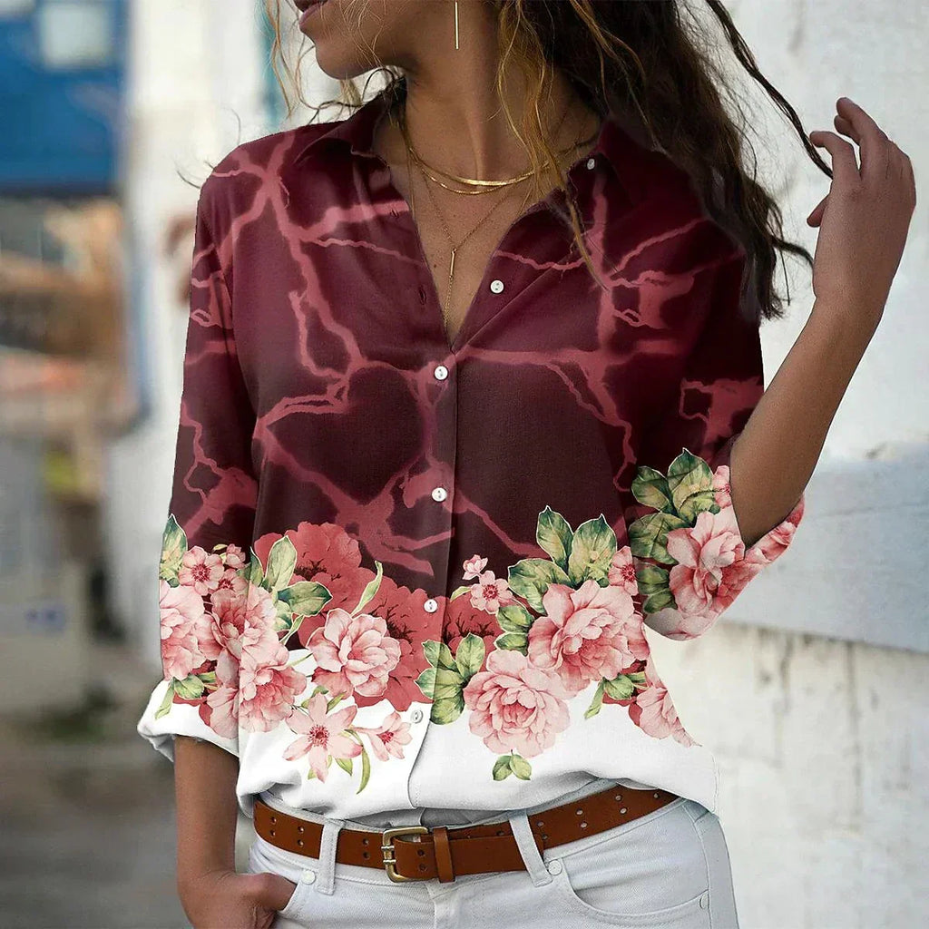 Blusa Estampada Elegante para Mujer – Corte Femenino