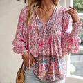 Paola™ Blusa Floral Elegante para Mujer con Corte Fluido