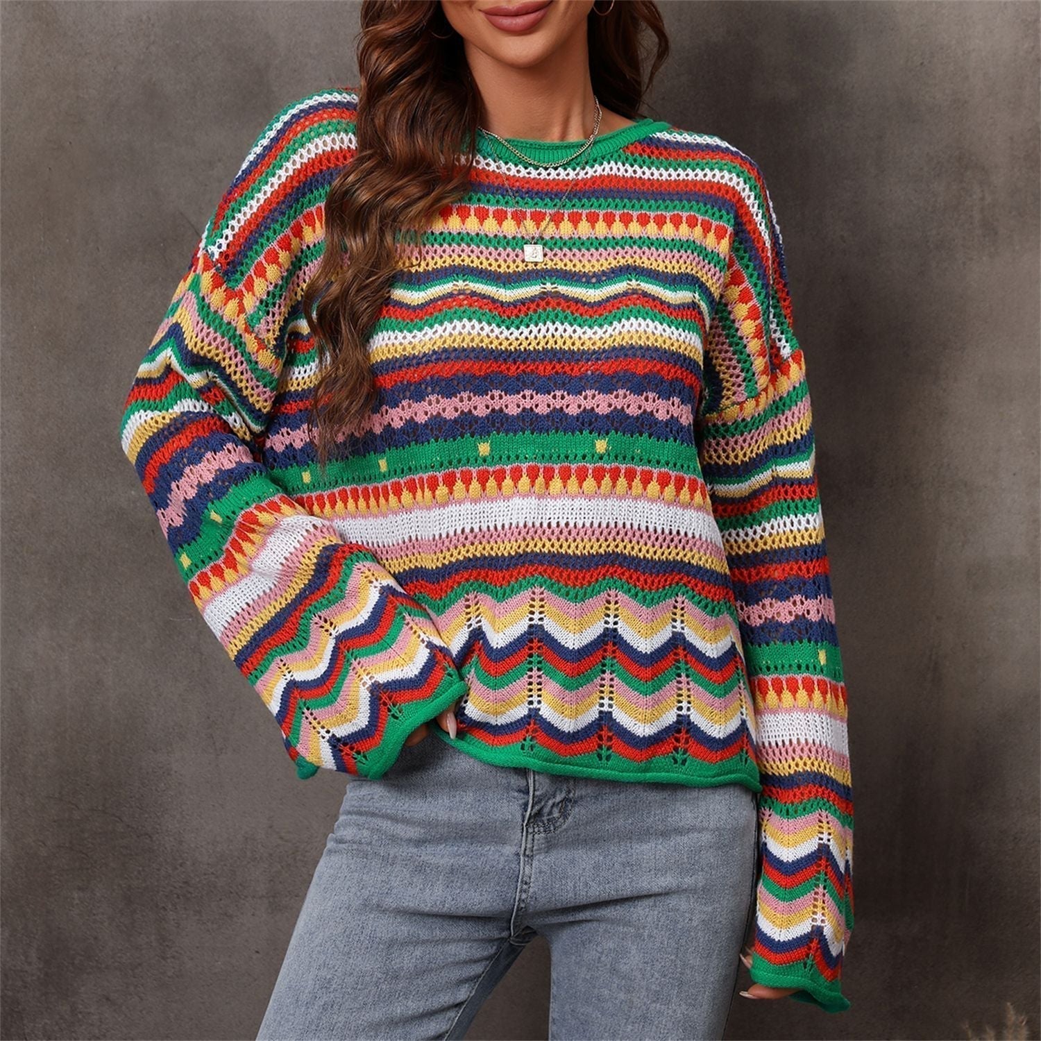Zapopan™ Suéter Colorido de Punto Suave – Estilo y Comodidad