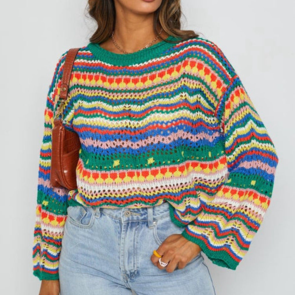 Zapopan™ Suéter Colorido de Punto Suave – Estilo y Comodidad